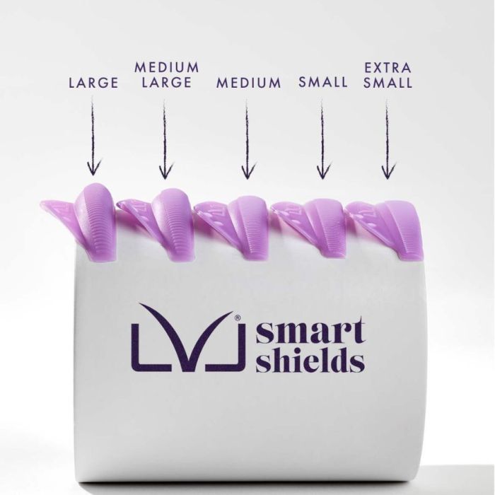 Sizde comparison of LVL lash lift Smart Shields