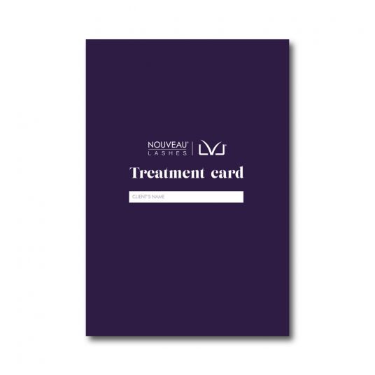 LVL Treatment Record Cards Front Nouveau Lashes