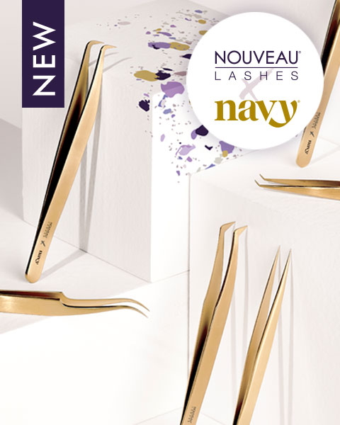 Nouveau Lashes & Navy Tweezers