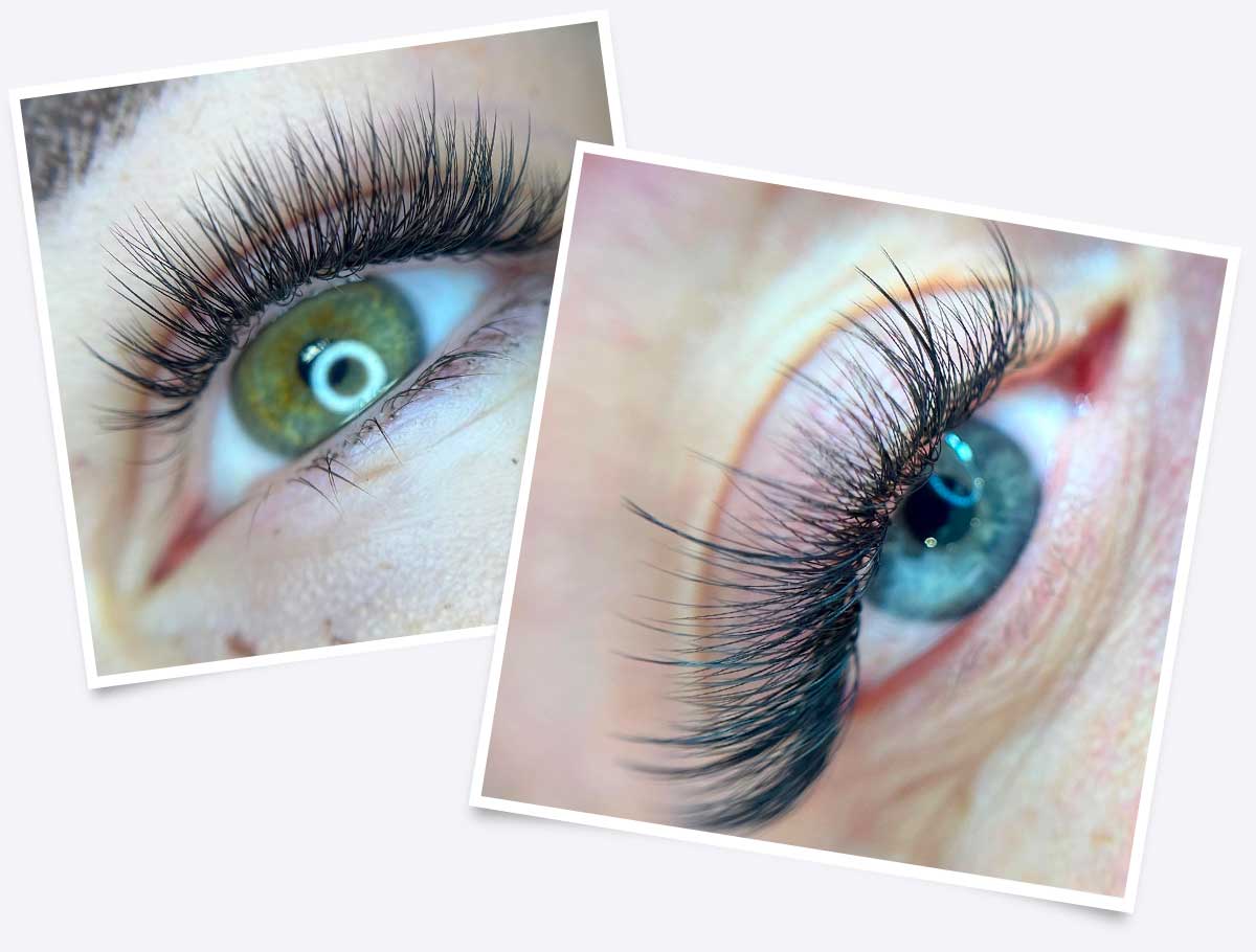 Hybrid lashes before after